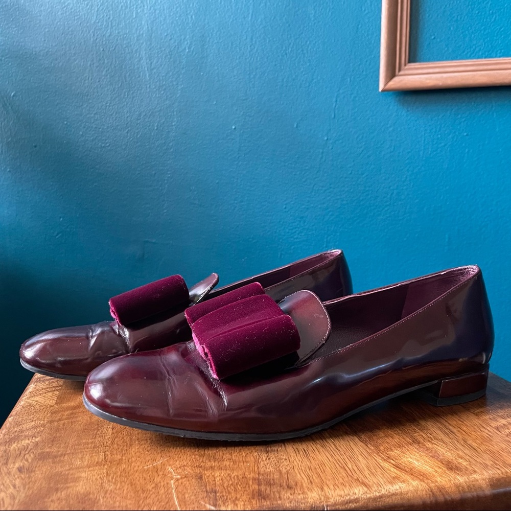 Stuart Weitzman Maroon Limbo Loafers